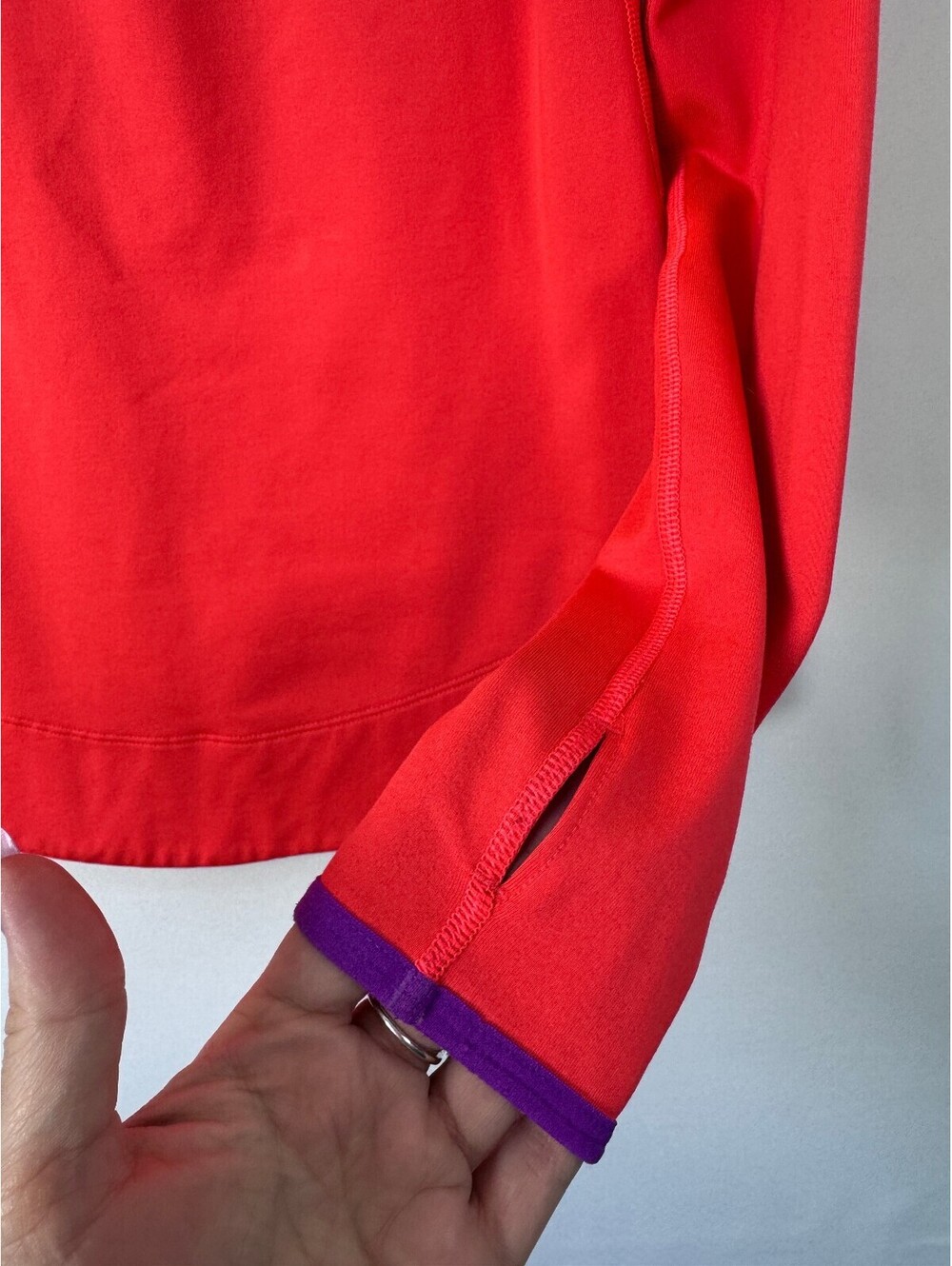 Nike Pro Hyperwarm 3.0 Girls L Coral Purple Dri-FIT Half Zip Hoodie Top - Picture 13 of 13